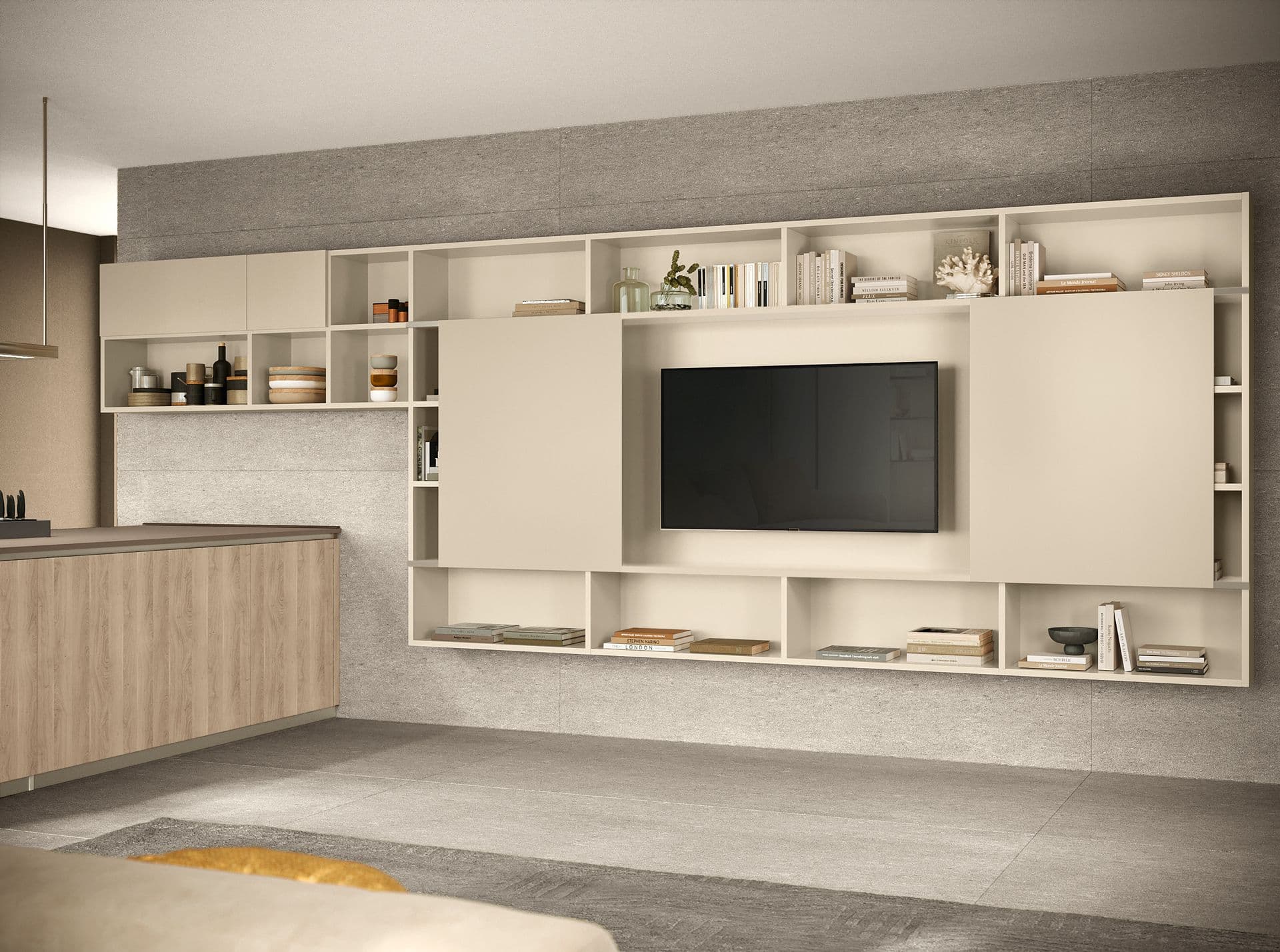 Bookcases with finishing sides kitchen main image