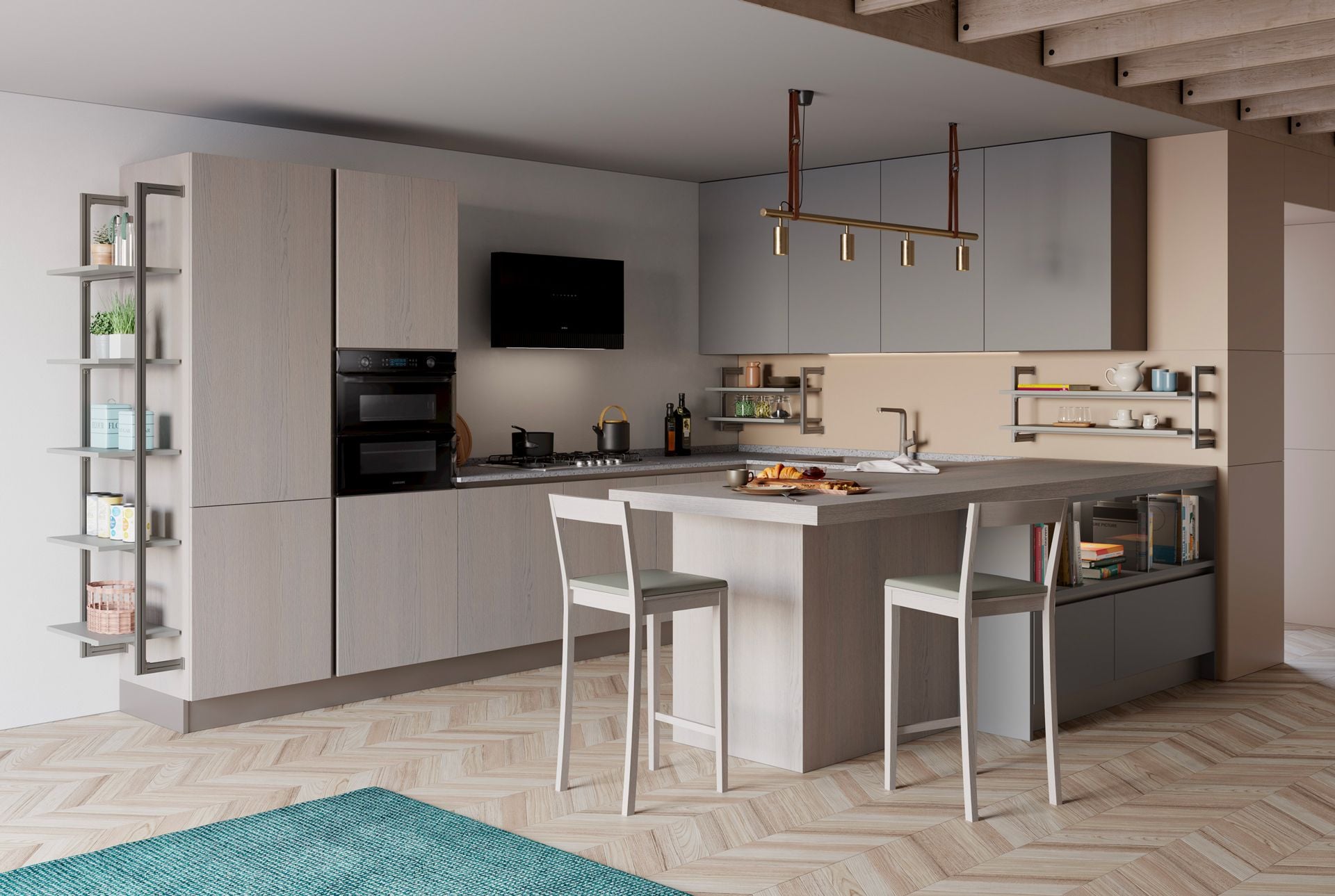 Tablet Wood: Modern Kitchens with Wood Effect | CREO Kitchens kitchen main image