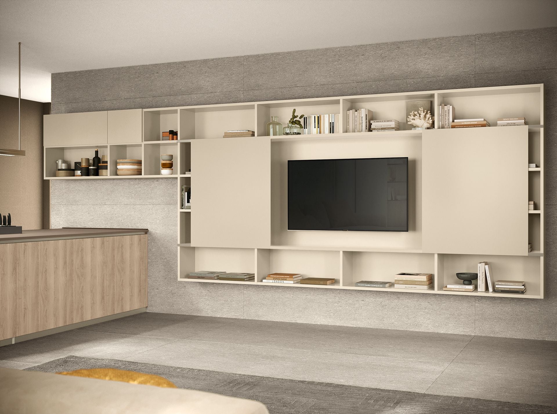 Bookcases with finishing sides kitchen main image